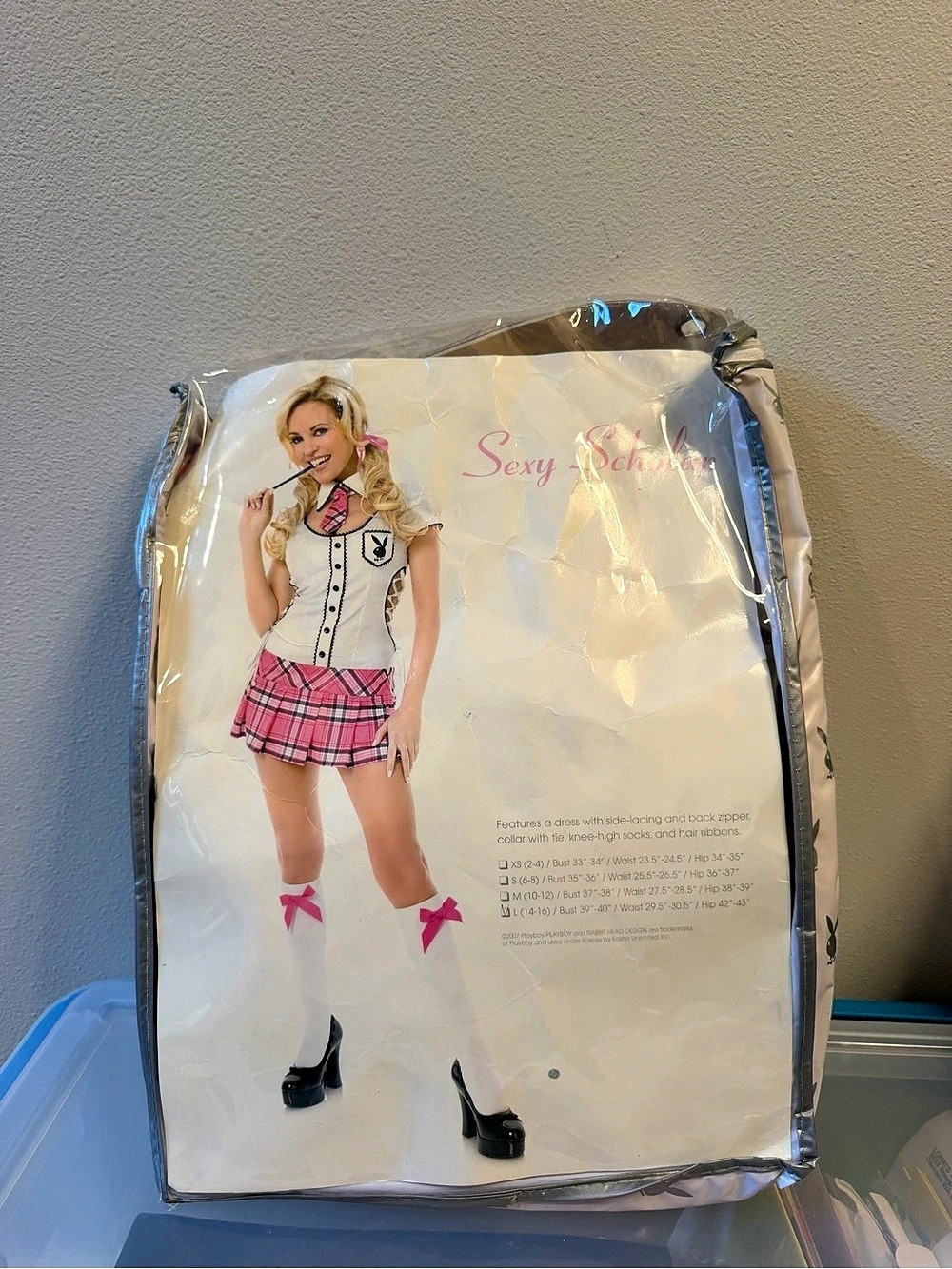 Playboy Sexy Scholar Costume Pink & White